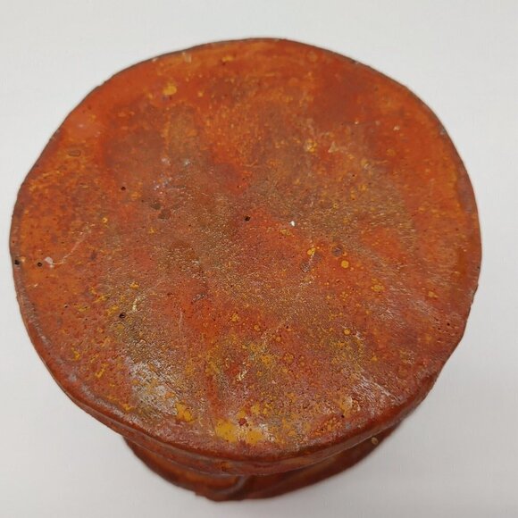 Aztec Mayan Pre Columbian Circle Of 4 Friends Dancing Art Candle Holder Vintage - Picture 9 of 10